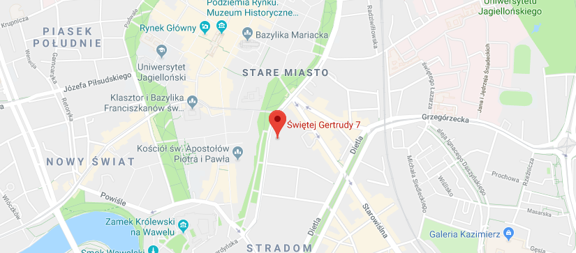 Mapa Kraków
