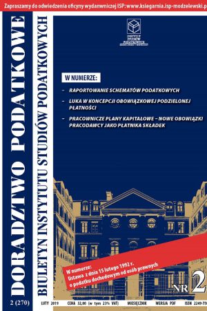 Wersja PDF BISP Doradztwo Podatkowe nr 02/2019