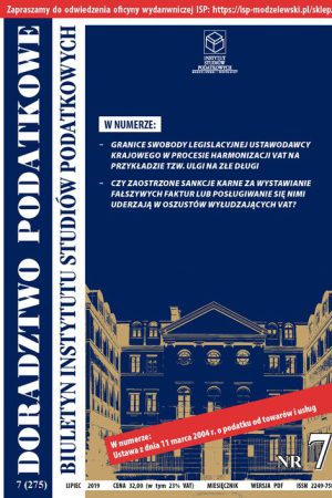 Wersja PDF BISP Doradztwo Podatkowe nr 07/2019