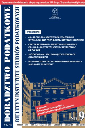 Wersja PDF BISP Doradztwo Podatkowe nr 09/2019