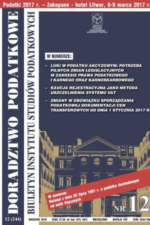 Wersja PDF BISP Doradztwo Podatkowe nr 12/2016