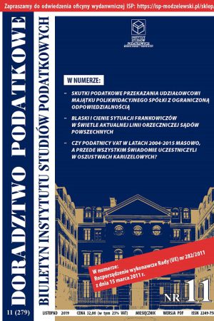 Wersja PDF BISP Doradztwo Podatkowe nr 11/2019