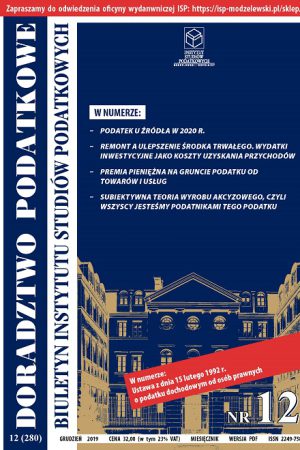 Wersja PDF BISP Doradztwo Podatkowe nr 12/2019