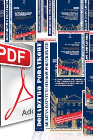Artykuł z Biuletynu ISP "Doradztwo Podatkowe"