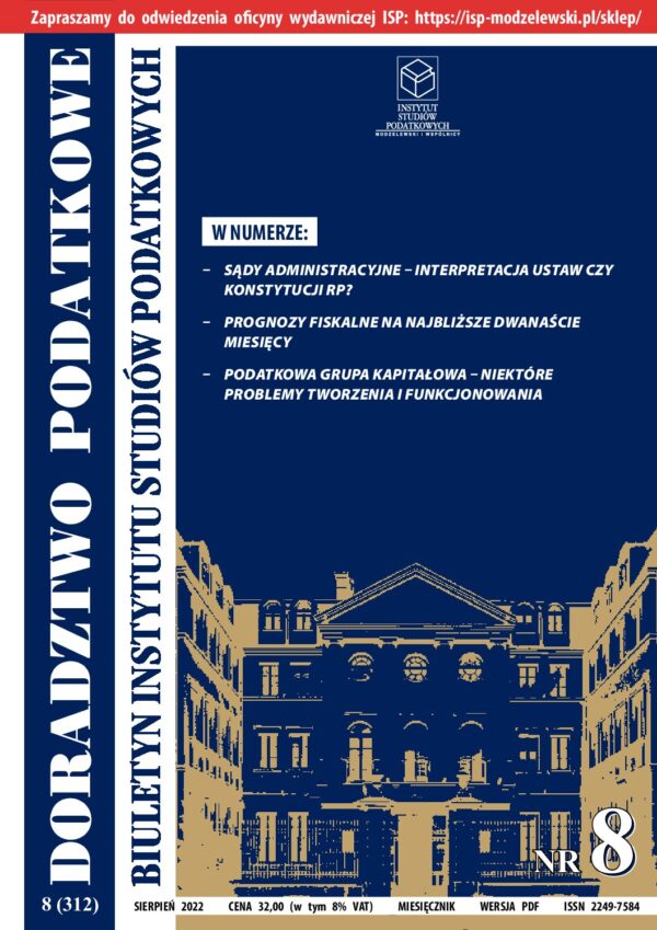 Wersja PDF BISP Doradztwo Podatkowe nr 08/2022