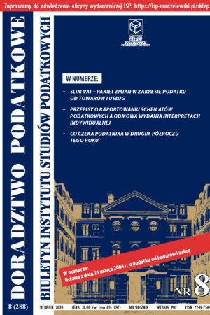 Wersja PDF BISP Doradztwo Podatkowe nr 08/2020