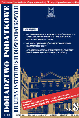Wersja PDF BISP Doradztwo Podatkowe nr 08/2019