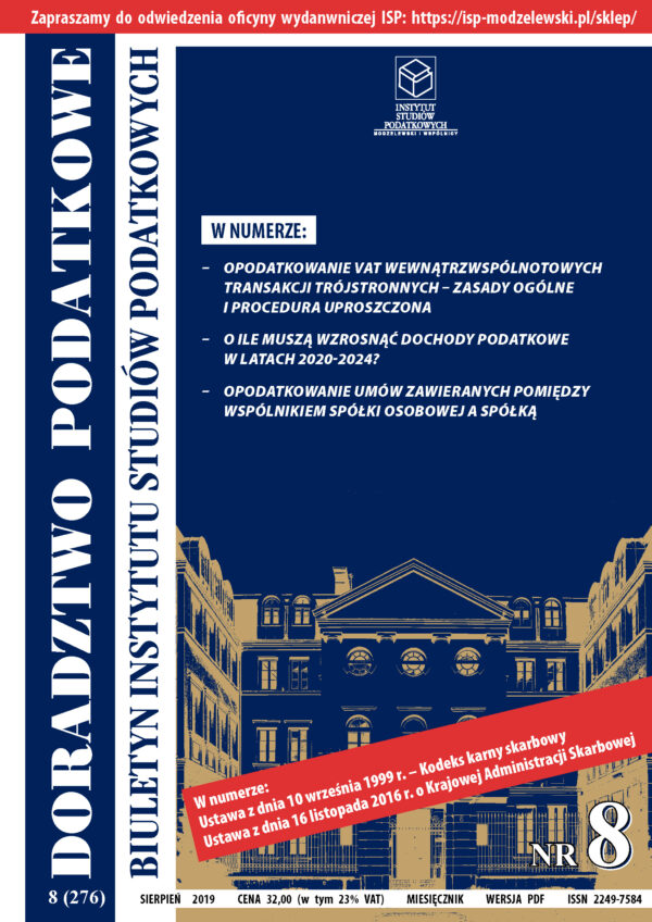 Wersja PDF BISP Doradztwo Podatkowe nr 08/2019