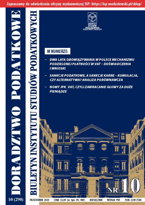Wersja PDF BISP Doradztwo Podatkowe nr 10/2020
