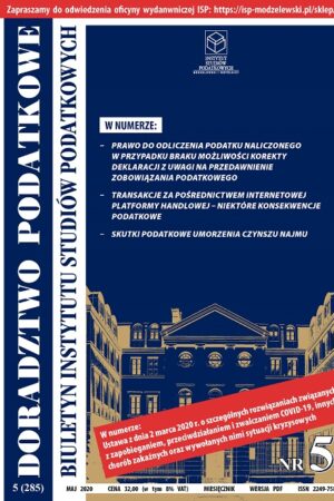 Wersja PDF BISP Doradztwo Podatkowe nr 05/2020
