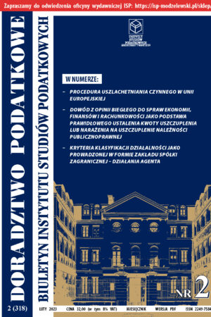Wersja PDF BISP Doradztwo Podatkowe nr 2/2023