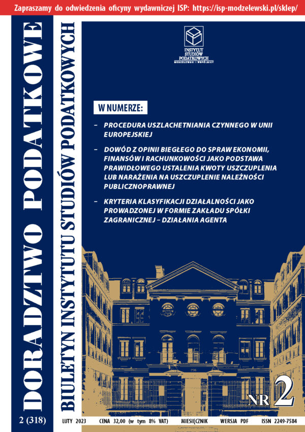 Wersja PDF BISP Doradztwo Podatkowe nr 2/2023