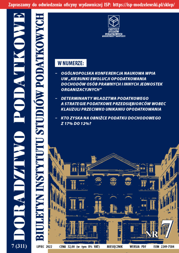 Wersja PDF BISP Doradztwo Podatkowe nr 07/2022