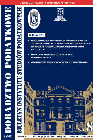 Wersja PDF BISP Doradztwo Podatkowe nr 08/2021
