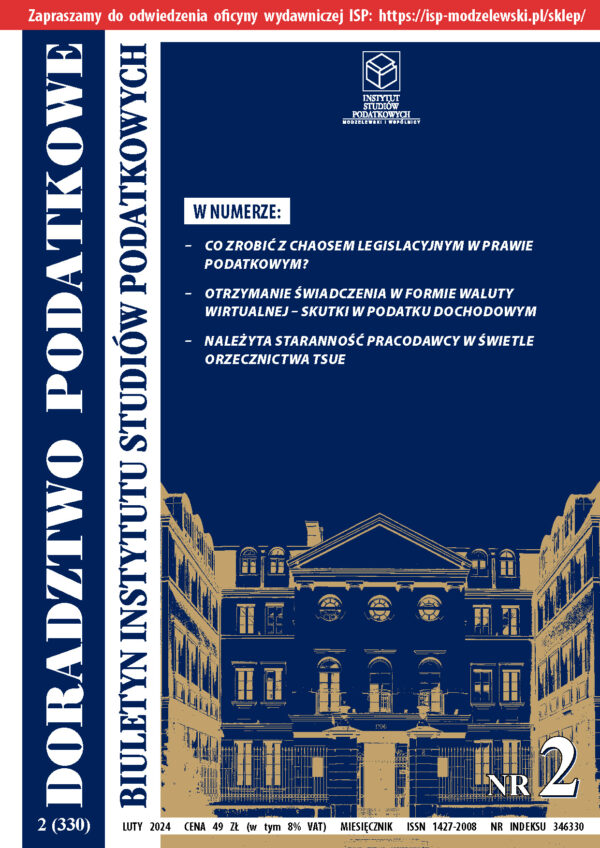 Wersja drukowana Biuletyn ISP Doradztwo Podatkowe 2/2024