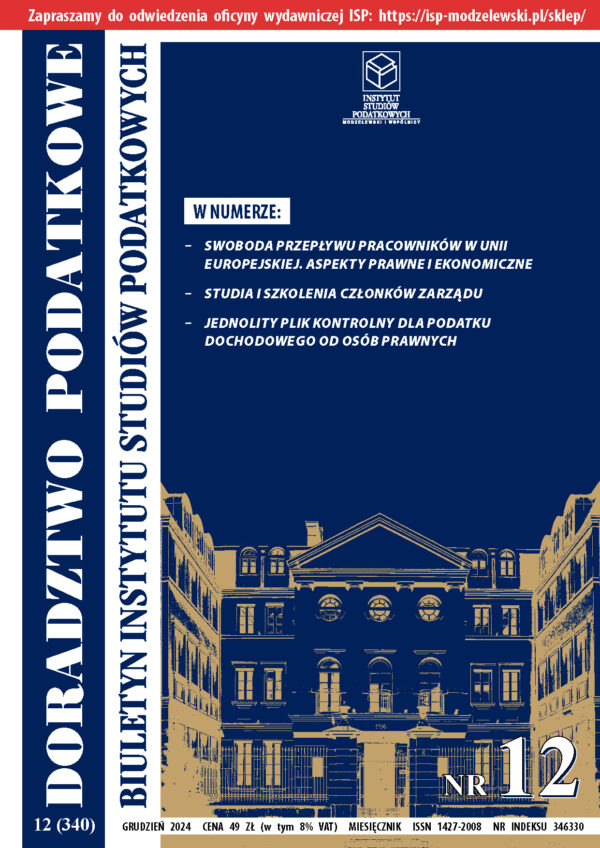 Wersja drukowana Biuletyn ISP Doradztwo Podatkowe 12/2024