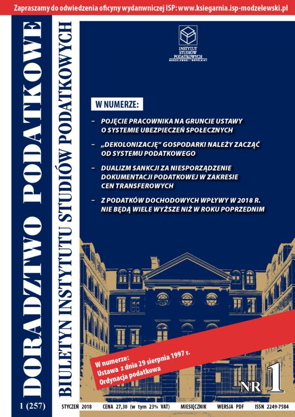 Wersja PDF BISP Doradztwo Podatkowe 01/2018