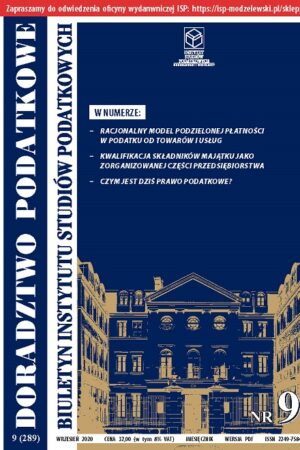 Wersja PDF BISP Doradztwo Podatkowe nr 09/2020