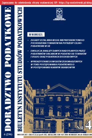 Wersja drukowana Biuletyn ISP Doradztwo Podatkowe 04/2021