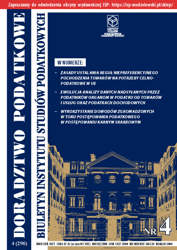 Wersja drukowana Biuletyn ISP Doradztwo Podatkowe 04/2021