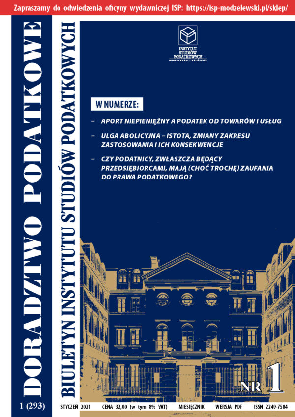 Wersja PDF BISP Doradztwo Podatkowe nr 01/2021