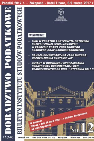 Wersja PDF BISP Doradztwo Podatkowe nr 12/2016