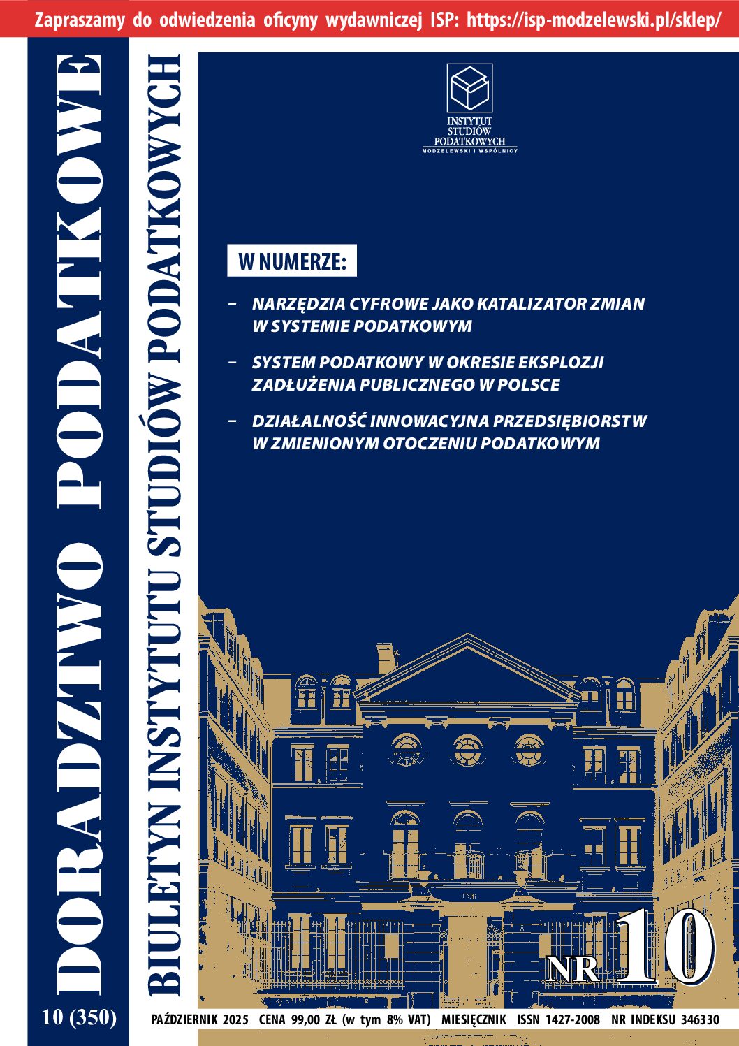 Wersja drukowana Biuletyn ISP Doradztwo Podatkowe 10/2025