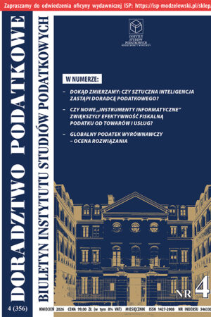 Wersja drukowana Biuletyn ISP Doradztwo Podatkowe 04/2026